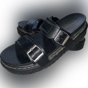 Black Platform Sandals Size 8